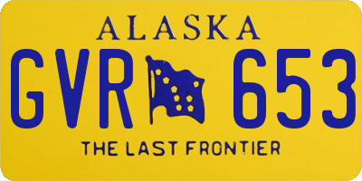 AK license plate GVR653