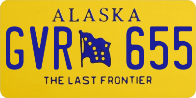 AK license plate GVR655