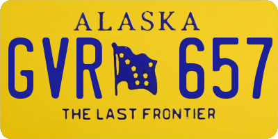 AK license plate GVR657