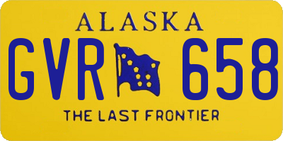 AK license plate GVR658