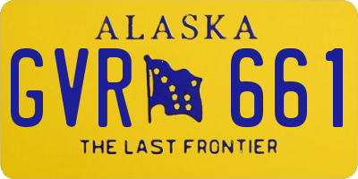 AK license plate GVR661