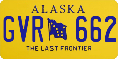 AK license plate GVR662