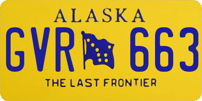 AK license plate GVR663