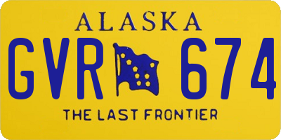 AK license plate GVR674