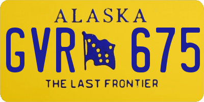 AK license plate GVR675