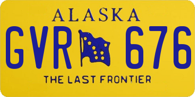 AK license plate GVR676