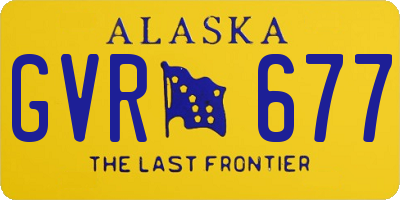 AK license plate GVR677