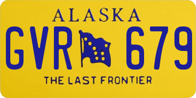 AK license plate GVR679