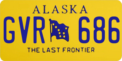 AK license plate GVR686