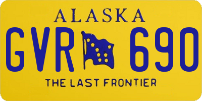AK license plate GVR690