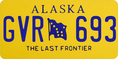 AK license plate GVR693