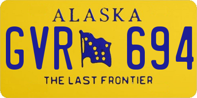 AK license plate GVR694