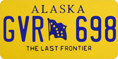 AK license plate GVR698