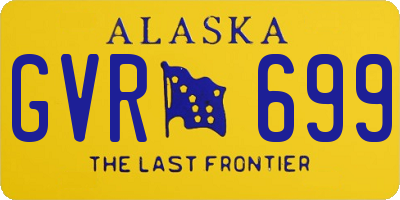 AK license plate GVR699