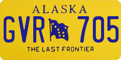 AK license plate GVR705