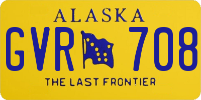 AK license plate GVR708