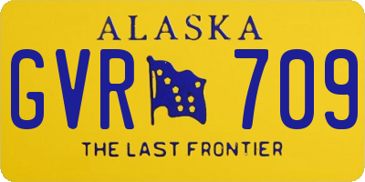 AK license plate GVR709