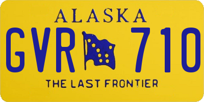 AK license plate GVR710
