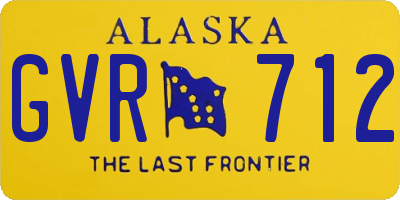 AK license plate GVR712