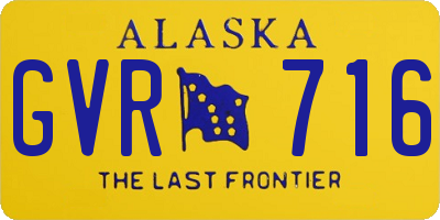 AK license plate GVR716