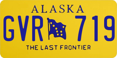 AK license plate GVR719