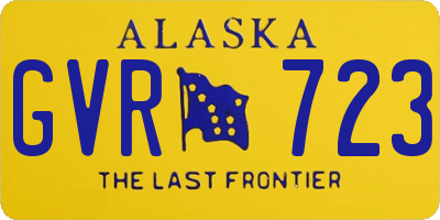 AK license plate GVR723