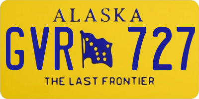 AK license plate GVR727