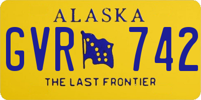 AK license plate GVR742