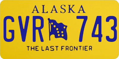 AK license plate GVR743