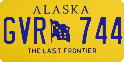 AK license plate GVR744