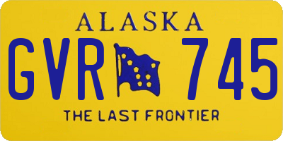 AK license plate GVR745