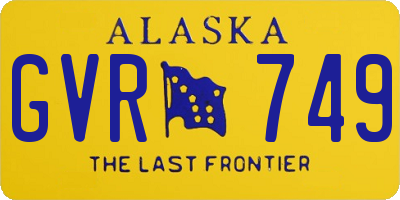 AK license plate GVR749