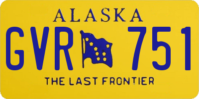 AK license plate GVR751