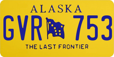 AK license plate GVR753