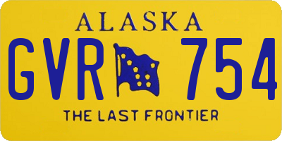 AK license plate GVR754