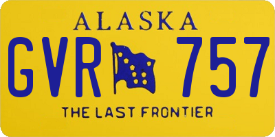 AK license plate GVR757