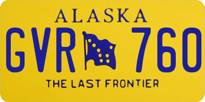 AK license plate GVR760
