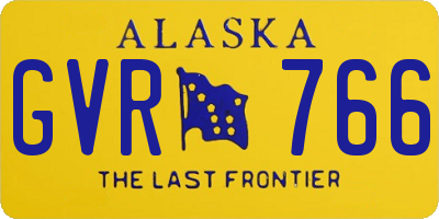 AK license plate GVR766