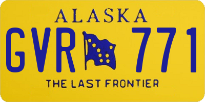 AK license plate GVR771