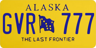 AK license plate GVR777