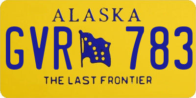 AK license plate GVR783