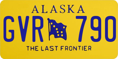 AK license plate GVR790