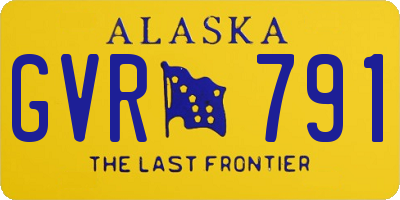 AK license plate GVR791