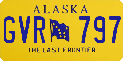 AK license plate GVR797