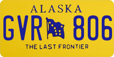 AK license plate GVR806