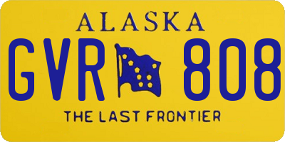 AK license plate GVR808