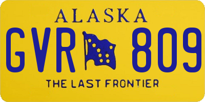 AK license plate GVR809