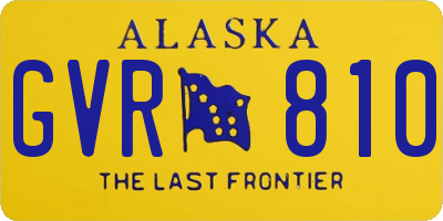 AK license plate GVR810
