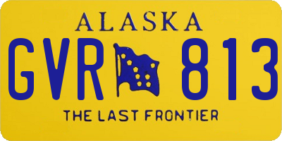 AK license plate GVR813