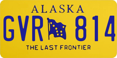 AK license plate GVR814